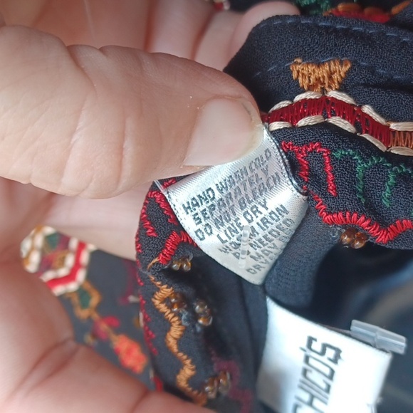 Chico's Boho long skirt and blouse, nwt, Size 2 (12), Beaded, Sequins, Tiered - Picture 12 of 14